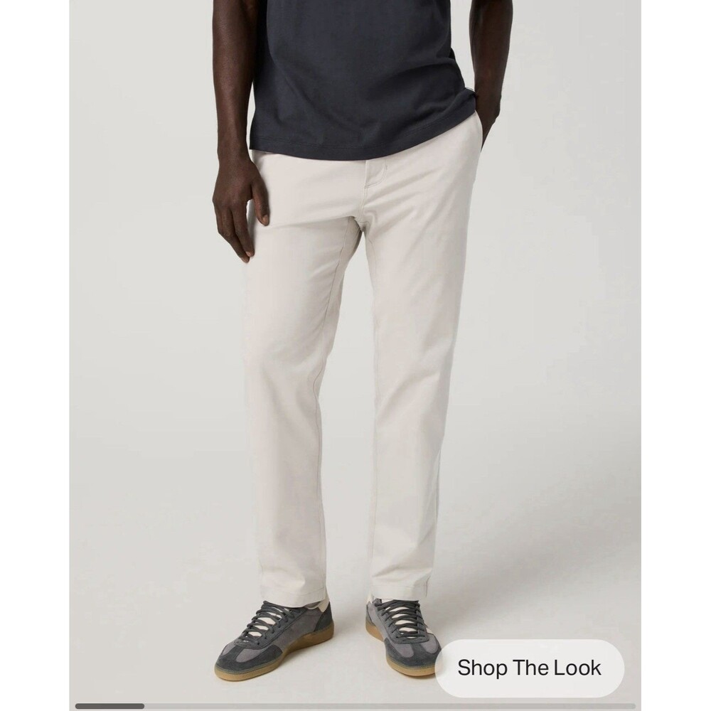NWT Vuori Men’s Fletcher Chino Classic Pants Oatmeal Size 33X32 Flat Front
